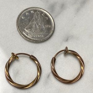 Spring loaded clip on‎ hoop earrings